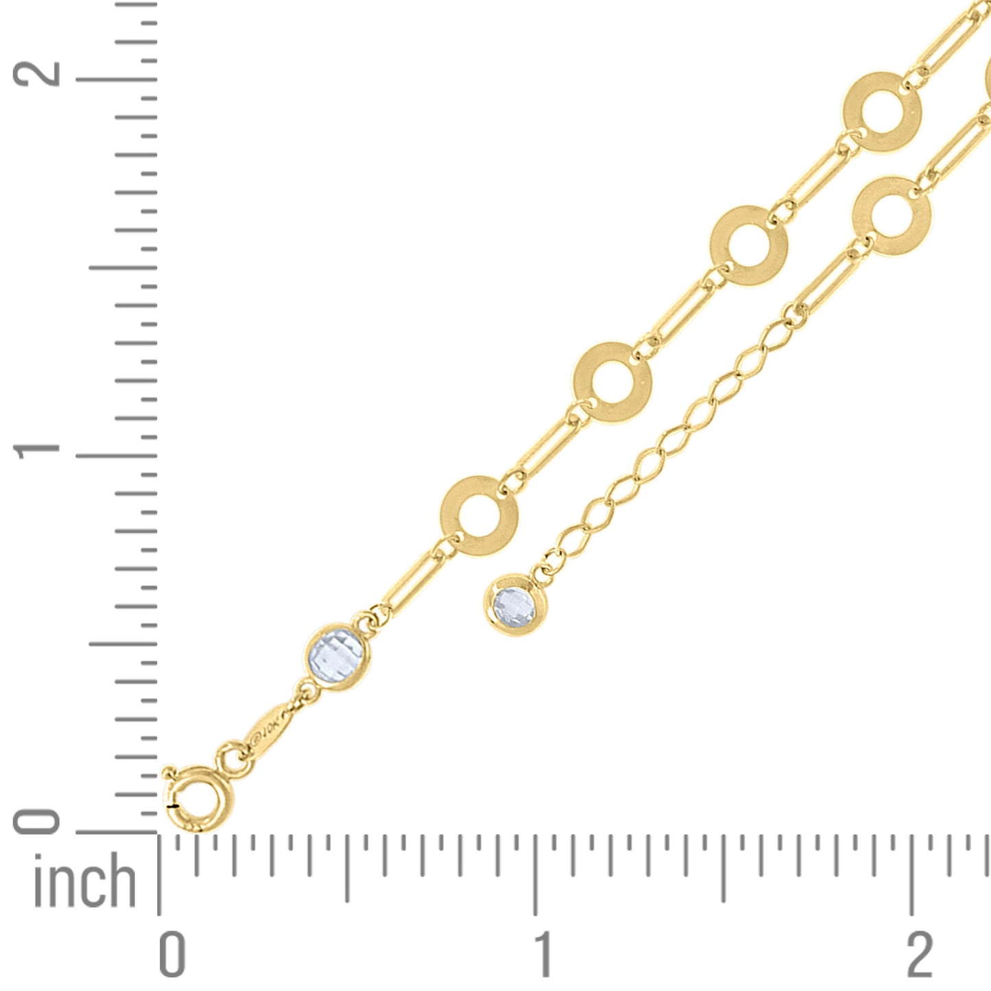 10Kt Gold Bracelet 8" (7"+1")
