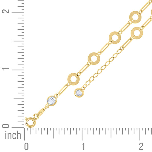 10Kt Gold Bracelet 8" (7"+1")