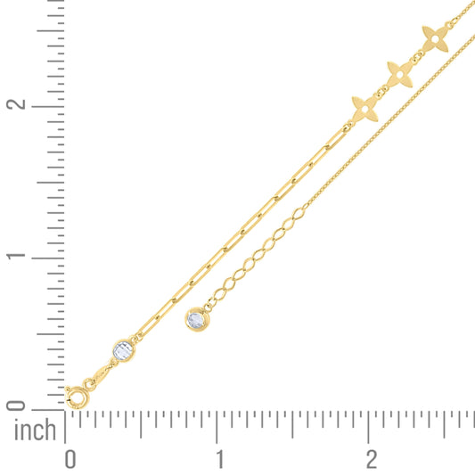 10Kt Gold Bracelet 8" (7"+1")