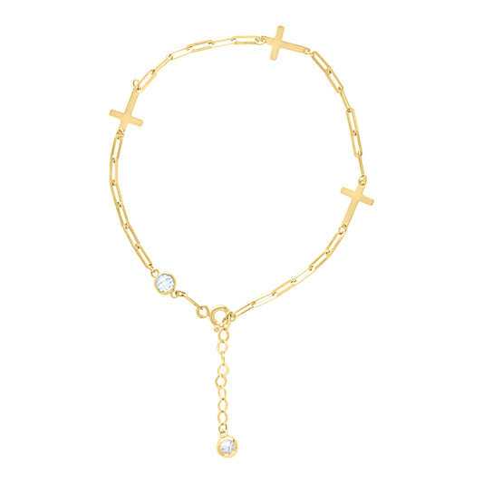 10Kt Gold Bracelet 8" (7"+1")
