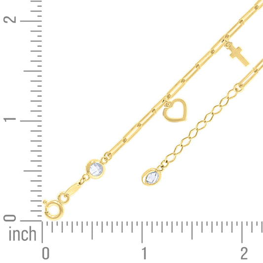 10Kt Gold Bracelet 8" (7"+1")