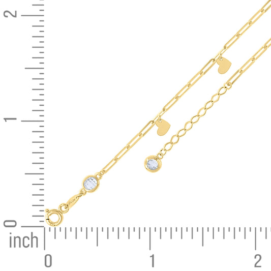 10Kt Gold Bracelet 8" (7"+1")