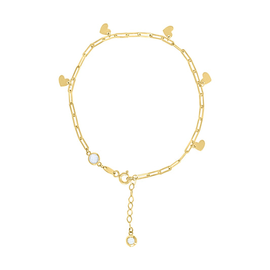 10Kt Gold Bracelet 8" (7"+1")