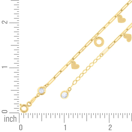 10Kt Gold Bracelet 8" (7"+1")
