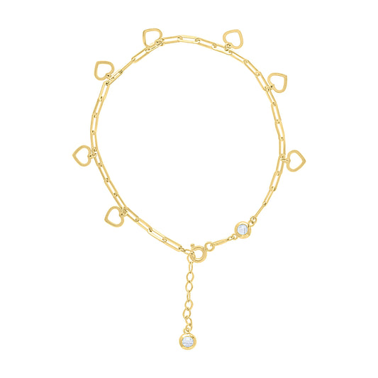 10Kt Gold Bracelet 8" (7"+1")