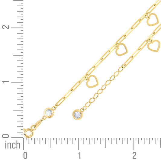 10Kt Gold Bracelet 8" (7"+1")