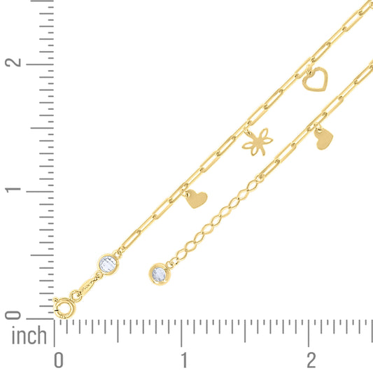 10Kt Gold Bracelet 8" (7"+1")