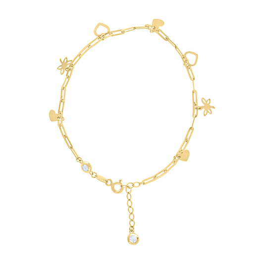 10Kt Gold Bracelet 8" (7"+1")