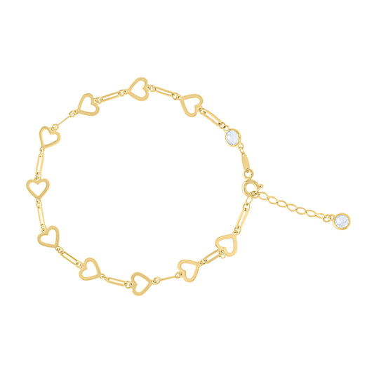 10Kt Gold Bracelet 8" (7"+1")