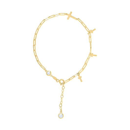 10Kt Gold Bracelet 8" (7"+1")