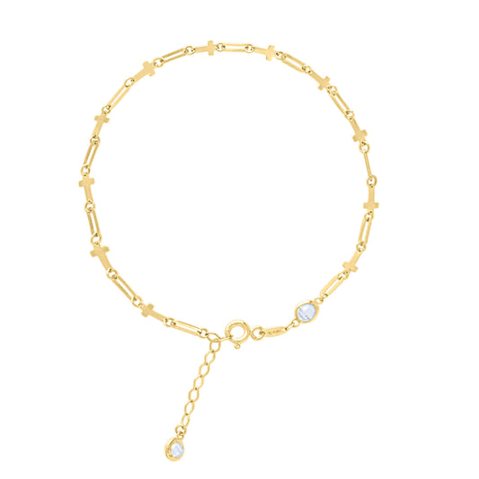 10Kt Gold Bracelet 8" (7"+1")