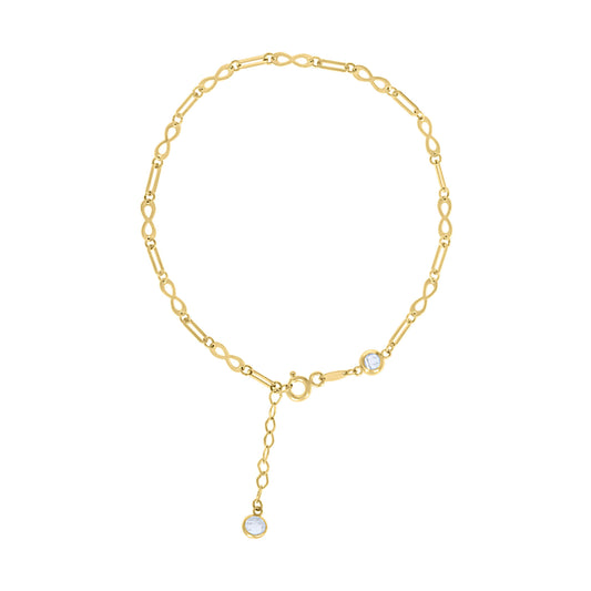 10Kt Gold Bracelet 8" (7"+1")