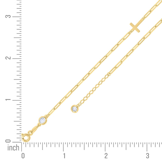 10Kt Gold Bracelet 8" (7"+1")