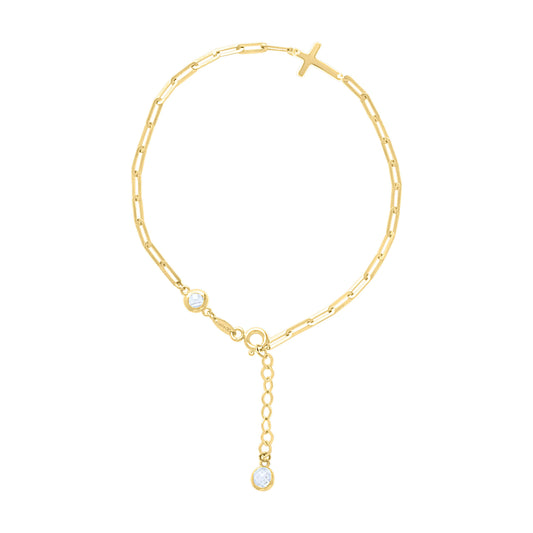 10Kt Gold Bracelet 8" (7"+1")
