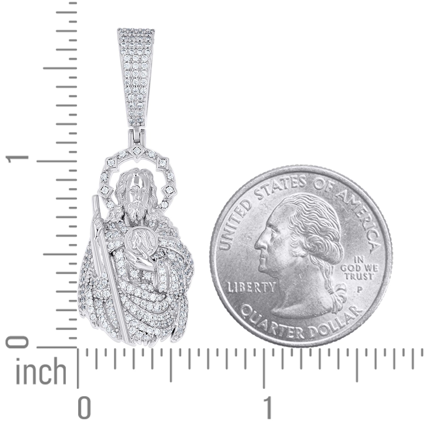 925 Sterling Silver Moissanite Pendant