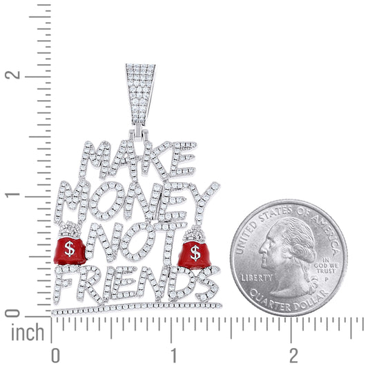 925 Sterling Silver Moissanite Pendant