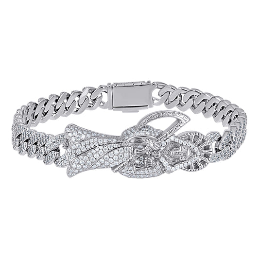925 Sterling Silver Moissanite Bracelet 8.5