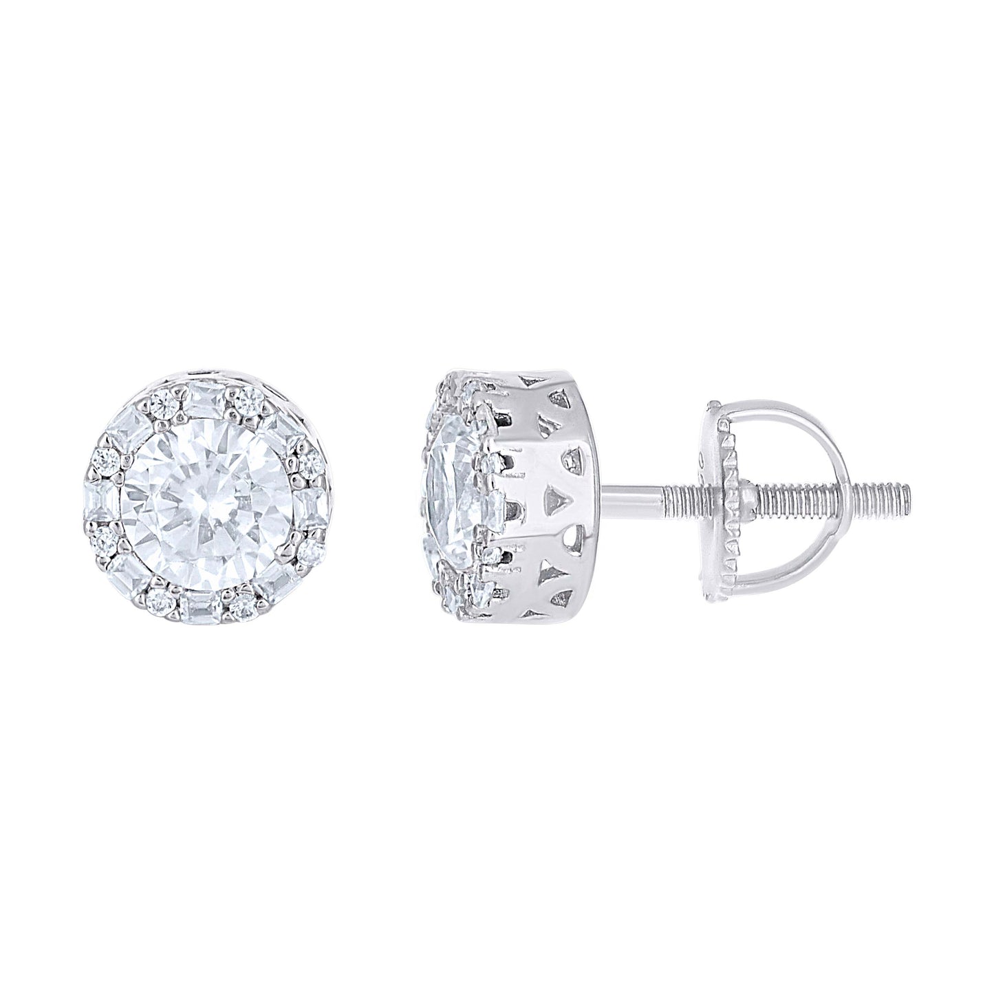 925 Sterling Silver Moissanite Earring