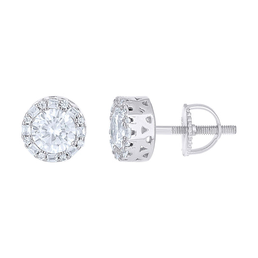 925 Sterling Silver Moissanite Earring