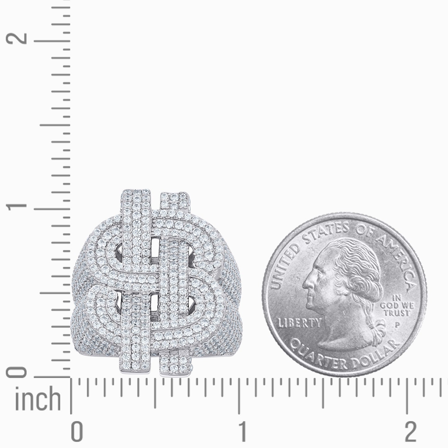 925 Sterling Silver 4.79Ctw Moissanite Ring S10