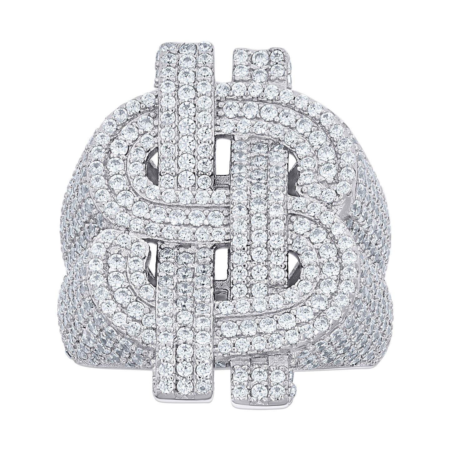 925 Sterling Silver 4.79Ctw Moissanite Ring S10