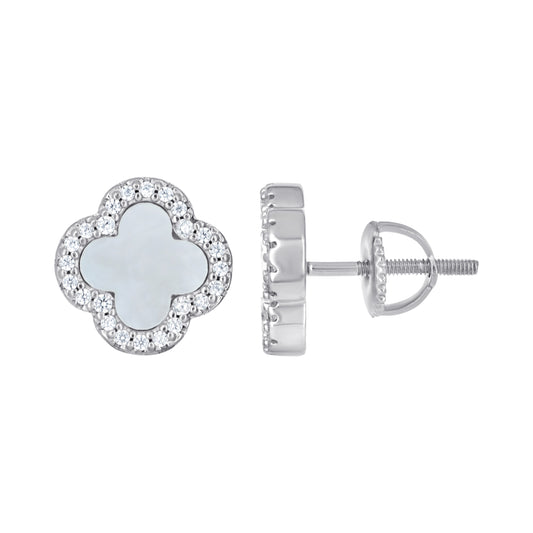 925 Sterling Silver Cz Earring 10mm