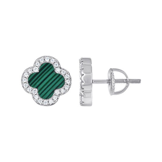 925 Sterling Silver Cz Earring 10mm