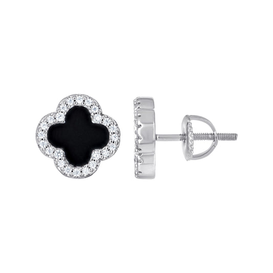 925 Sterling Silver Cz Earring 10mm