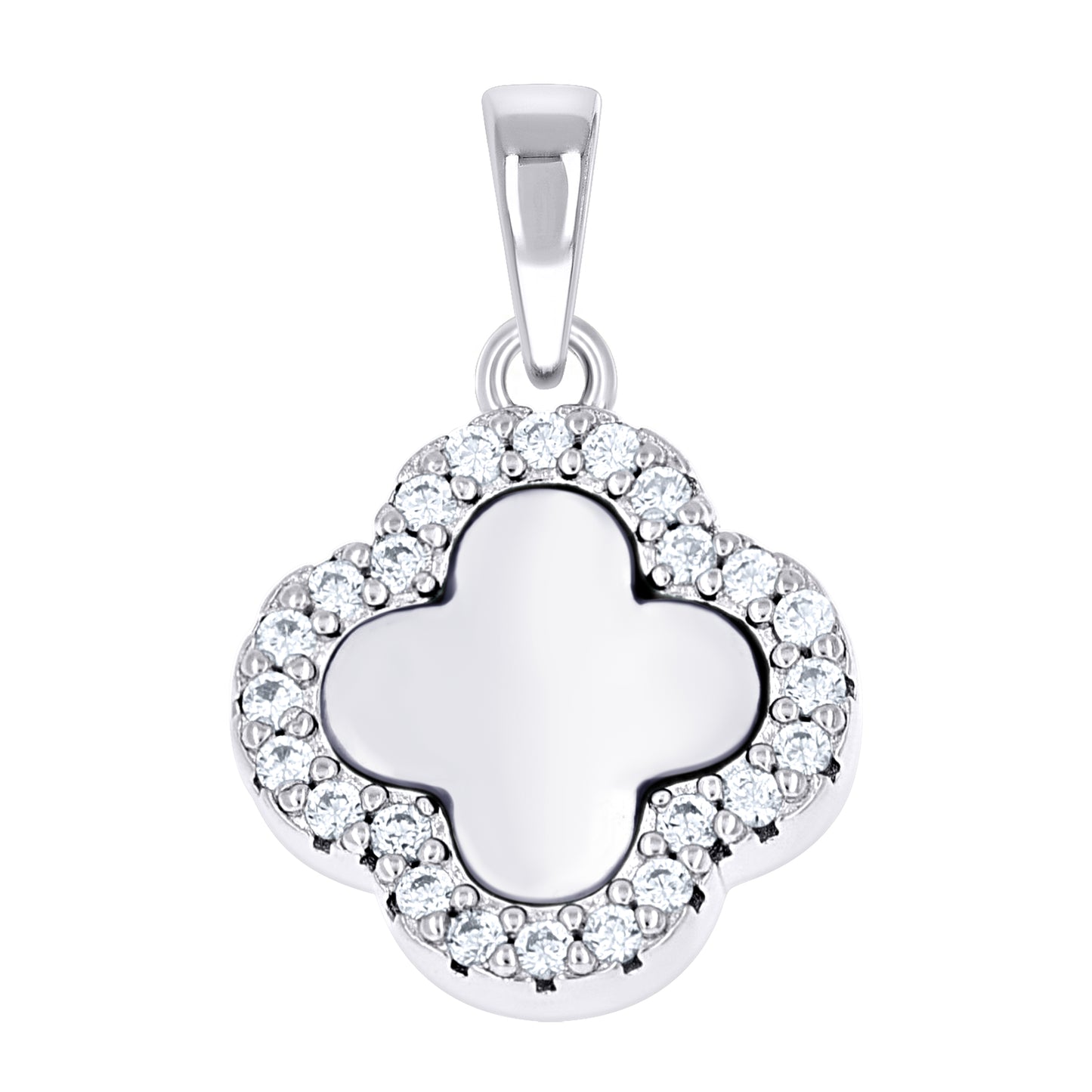 925 Sterling Silver Cz Pendant 13mm