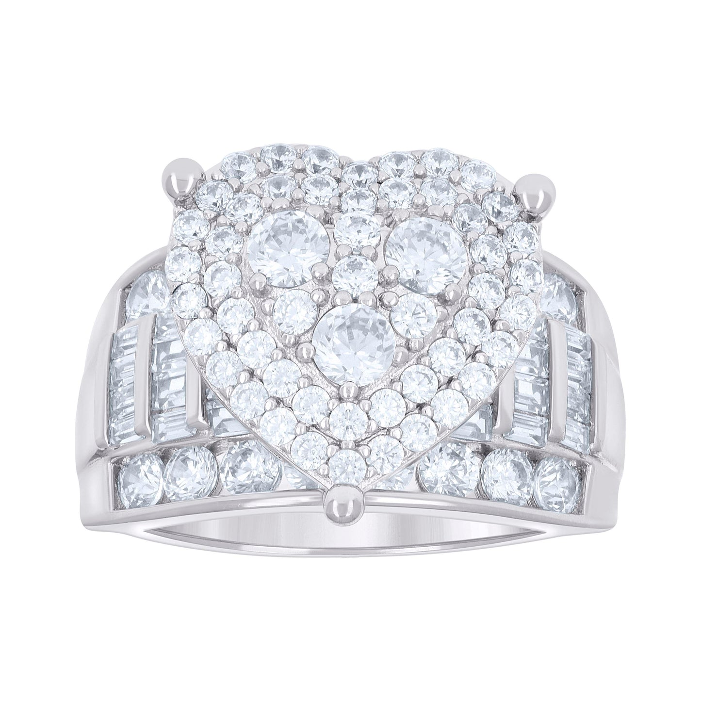 925 Sterling Silver Cz Ring S6
