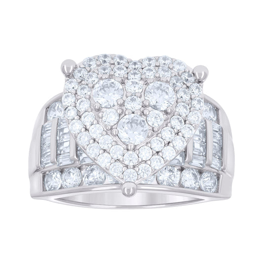 925 Sterling Silver Cz Ring S6