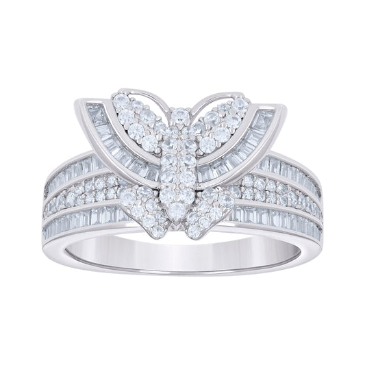 925 Sterling Silver Cz Ring S5