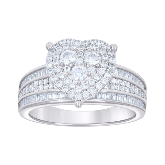 925 Sterling Silver Cz Ring S6