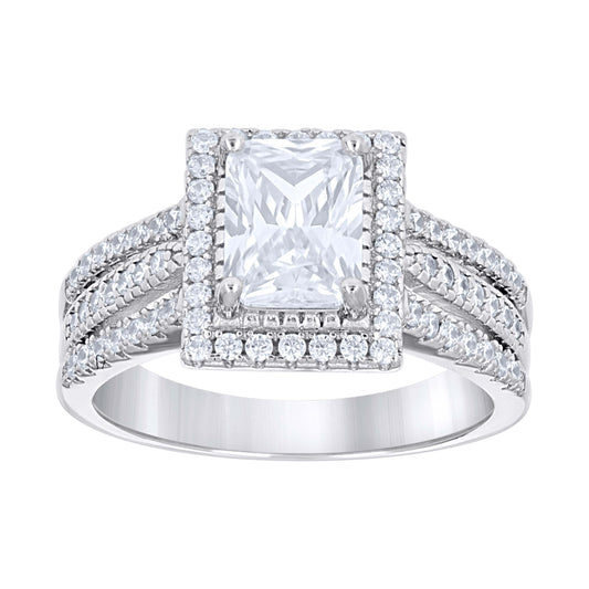 925 Sterling Silver Cz Ring S6