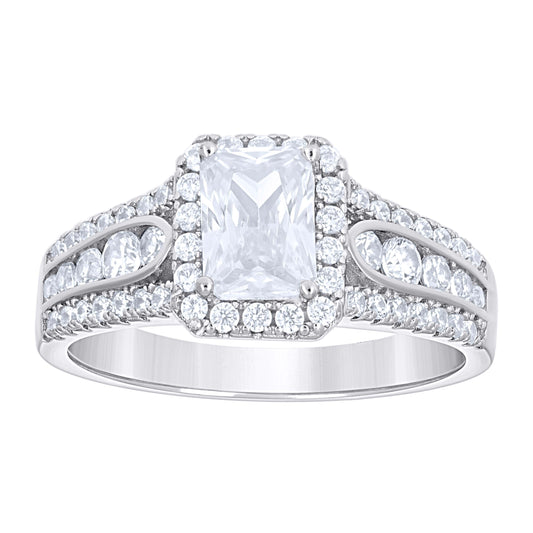 925 Sterling Silver Cz Ring S5