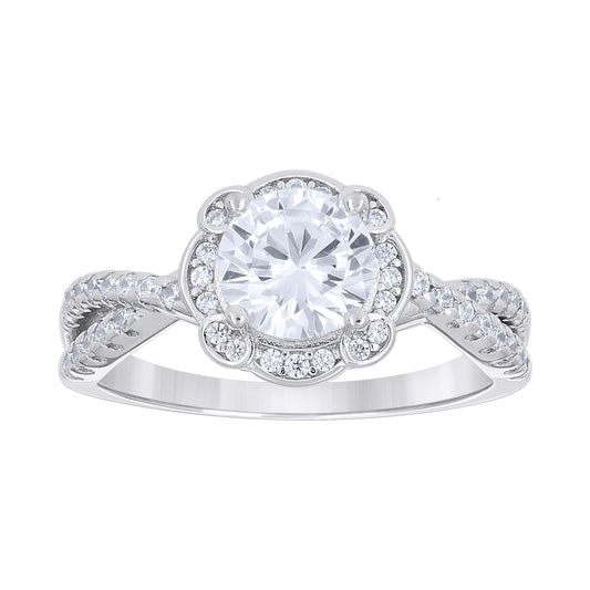 925 Sterling Silver Cz Ring S5
