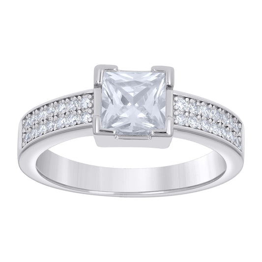 925 Sterling Silver Cz Ring S5