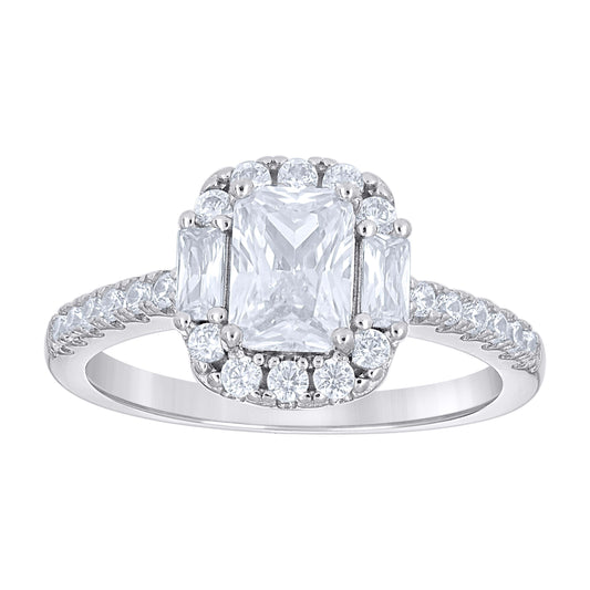 925 Sterling Silver Cz Ring S5