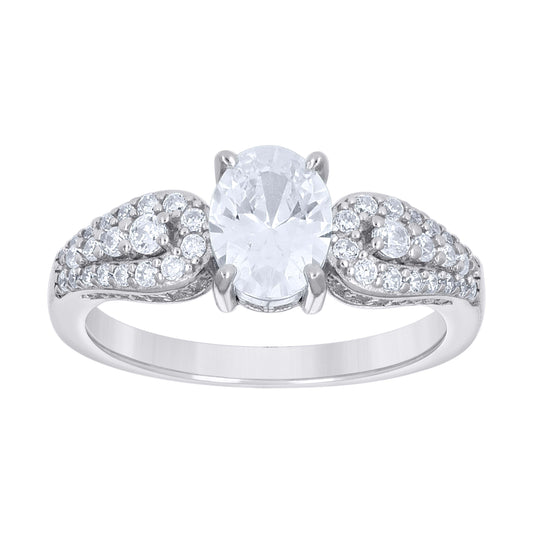 925 Sterling Silver Cz Ring S5