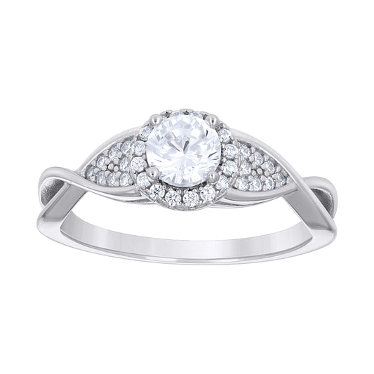 925 Sterling Silver Cz Ring S5