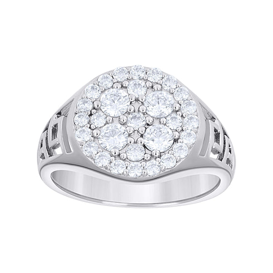 925 Sterling Silver Cz Ring S7