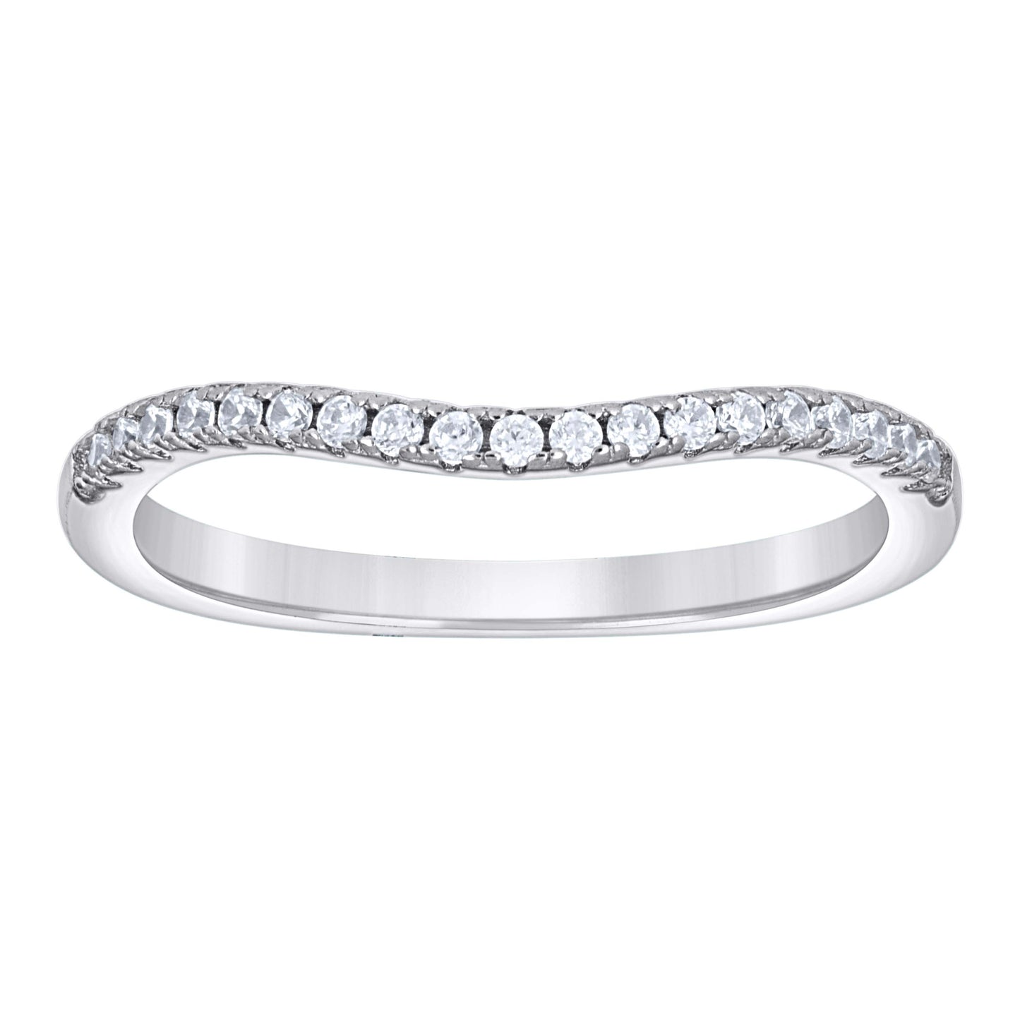 925 Sterling Silver Cz Duo Ring S6
