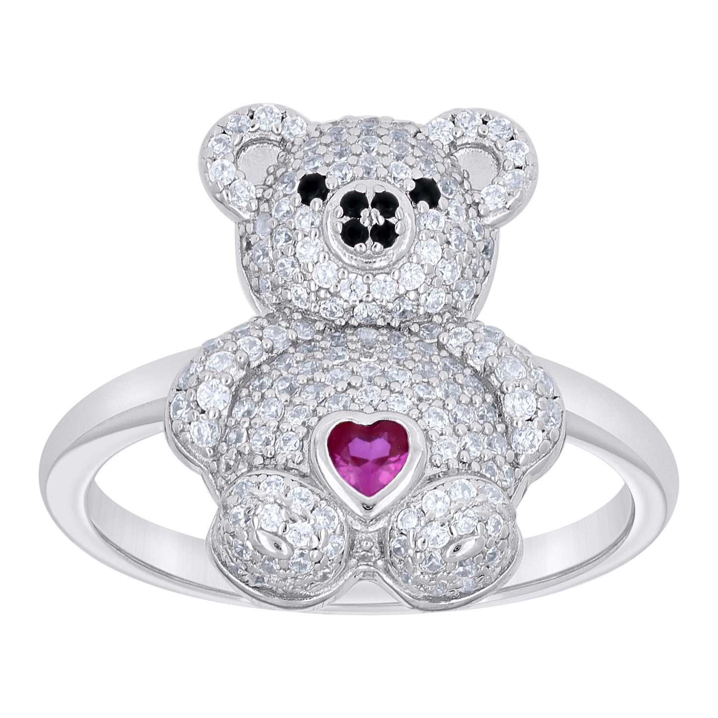 925 Sterling Silver Cz Ring S7