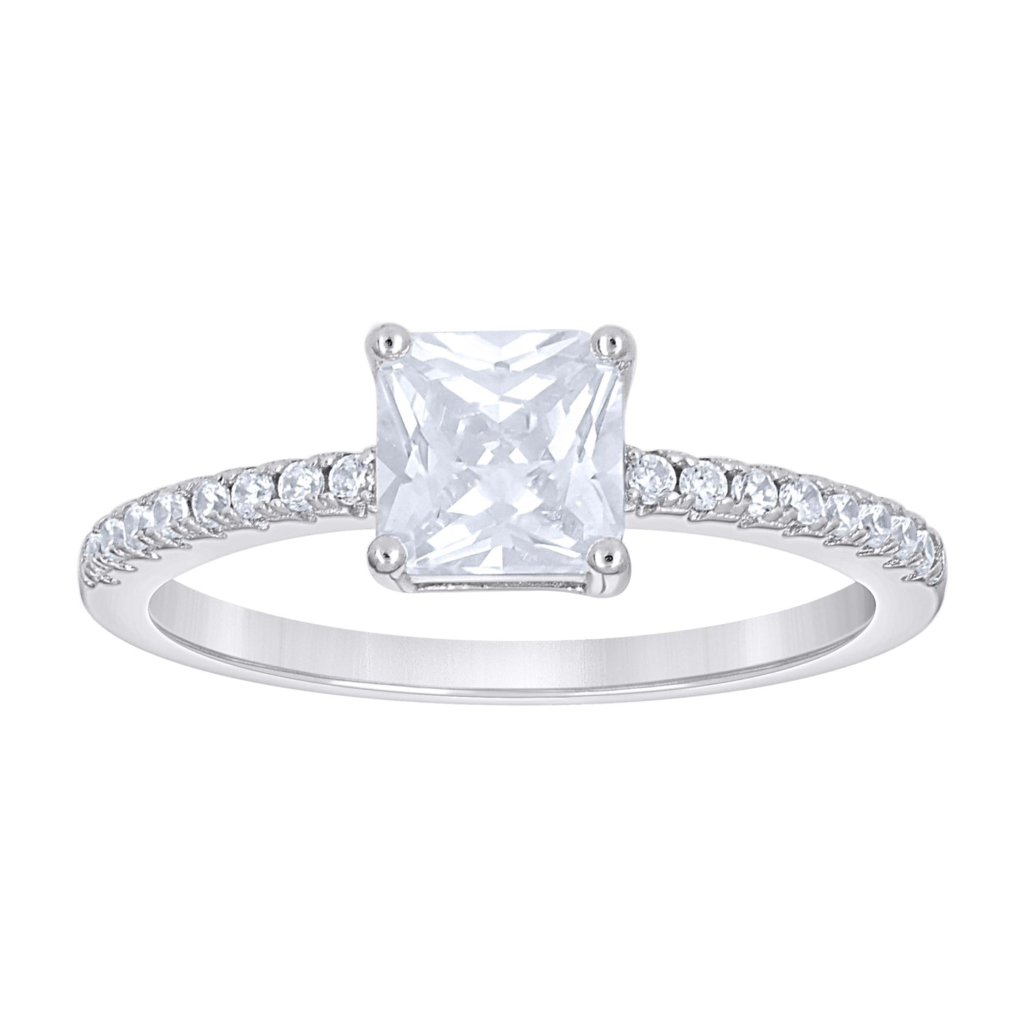925 Sterling Silver Cz Ring S5