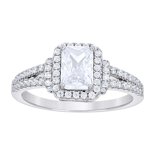 925 Sterling Silver Cz Ring S5