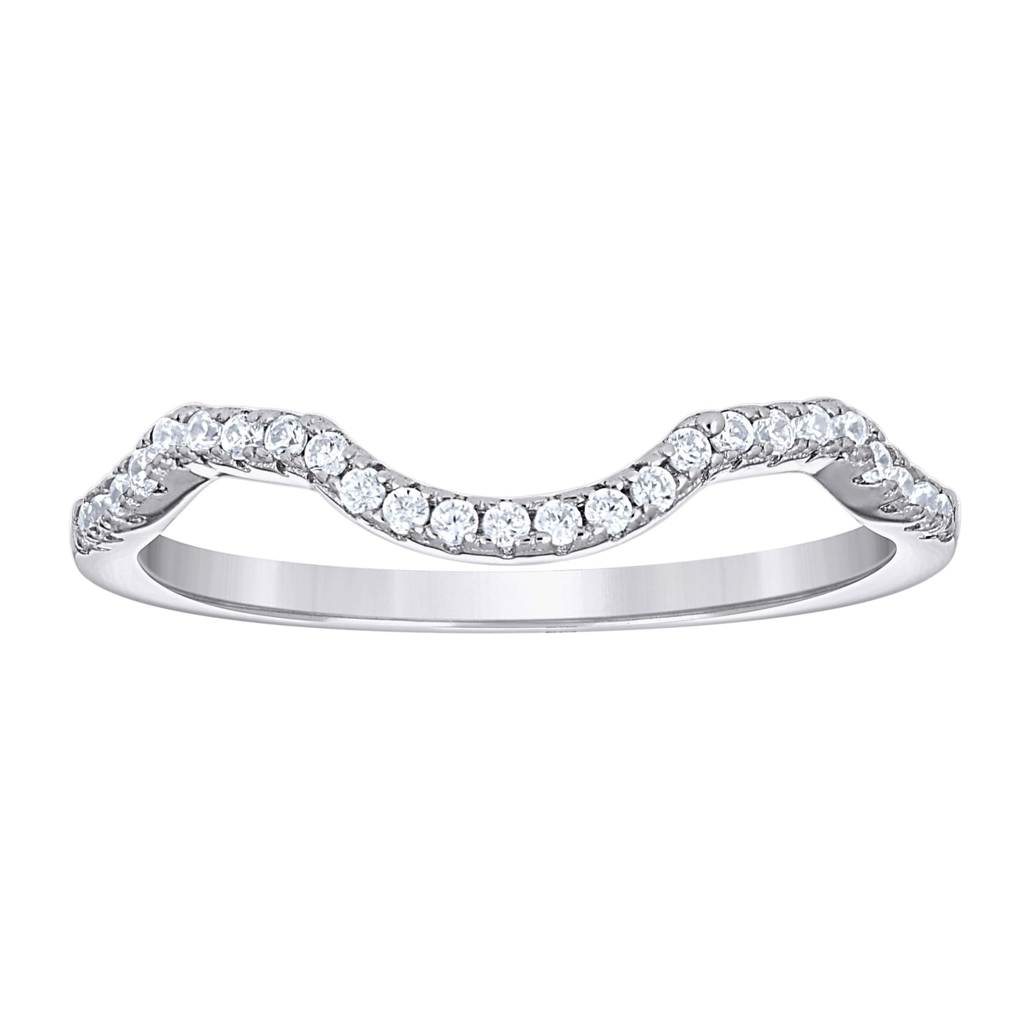 925 Sterling Silver Cz Duo Ring S6
