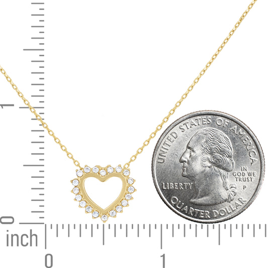 14Kt Gold Cz Necklace 18" (16"+2")