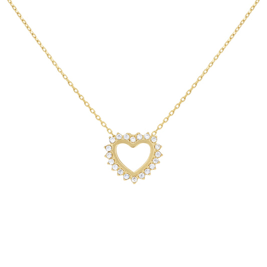 14Kt Gold Cz Necklace 18" (16"+2")