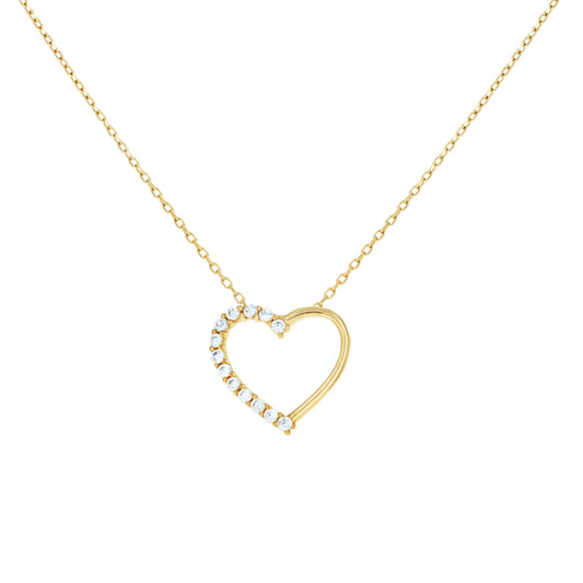 14Kt Gold Cz Necklace 18" (16"+2")