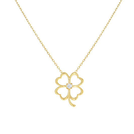 14Kt Gold Cz Necklace 18" (16"+2")